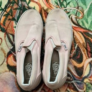 Womens light pink slip on vans